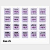 Retro Purple＆Purple Spooky Goodies Halloween スクエアシール (シート)