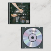 Retro QR Code Music CD Case スクエア名刺 (正面/裏面)