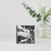 Retro QR Code Music CD Case II スクエア名刺 (スタンド正面)