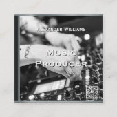 Retro QR Code Music CD Case II スクエア名刺 (正面)