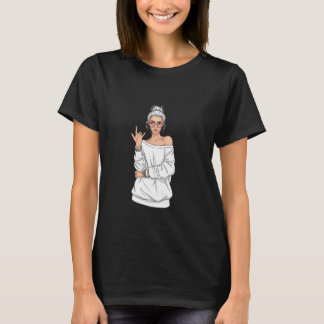 Retro Queen Street Style - 90s Vintage Pop Art Gir Tシャツ