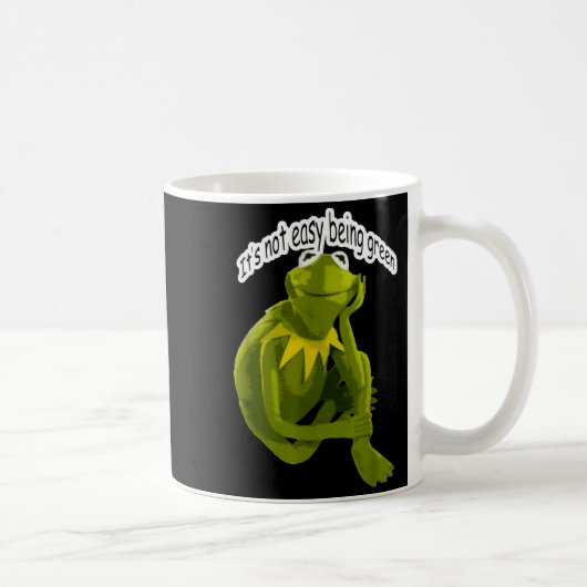Retro Quote Its Not Easy Being Green Funny Frog An コーヒーマグカップ (右)