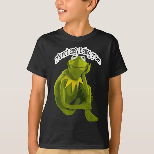 Retro Quote Its Not Easy Being Green Funny Frog An Tシャツ (正面)