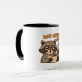 Retro Raccoon Low Energy Color Inside Mug マグカップ (正面左)