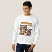 Retro Raccoon Low Energy Men’s Sweatshirt スウェットシャツ (正面フル)