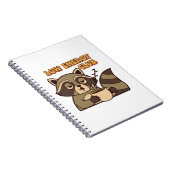 Retro Raccoon Low Energy Thoughts Lined Notebook ノートブック (右側)