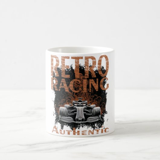 Retro Racing  car Authentic コーヒーマグカップ (中央)