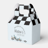 Retro Racing Cars Moon Stars Turning Three Party フェイバーボックス (正面サイド)