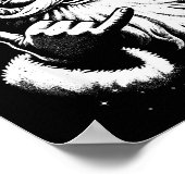 Retro Rad Christmas Mele Kalikimaka Santa Shaka Ha ポスター (角)