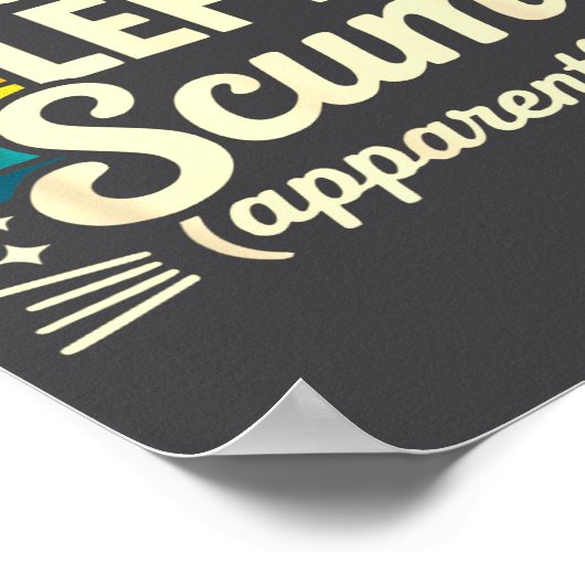 Retro Radical Left S Apparently Litical Sarcastic  ポスター (角)