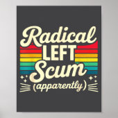 Retro Radical Left S Apparently Litical Sarcastic  ポスター (正面)