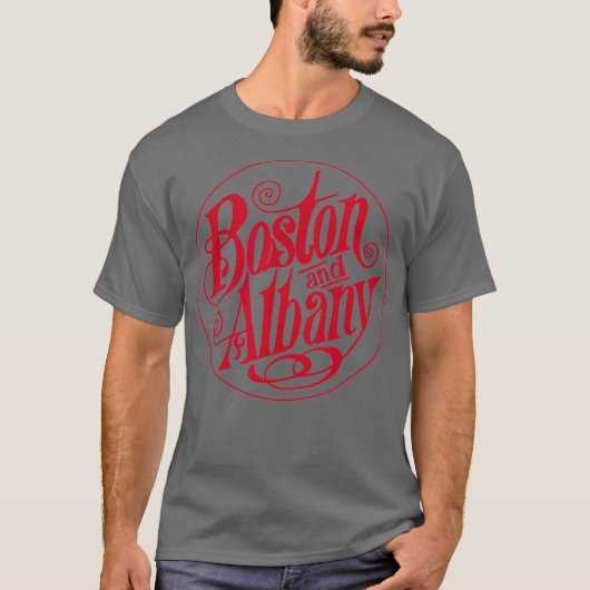 Retro Railroad Boston and Albany Railway Tシャツ (正面)