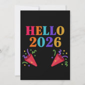 Retro Rainbow 2026 Party Poppers Celebrate Fun 招待状 (正面)