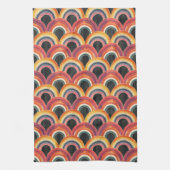 Retro Rainbow Arches Kitchen Towel キッチンタオル (縦)