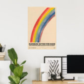 Retro Rainbow Art Print – Life Is Brighter Quote ポスター (ホームオフィス)