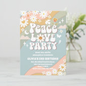 Retro Rainbow Birthday Invitation 招待状 (スタンド正面)