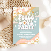 Retro Rainbow Birthday Invitation 招待状