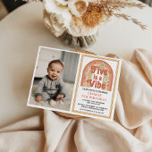 Retro Rainbow FIVE is a Vibe Groovy 5th Birthday 招待状