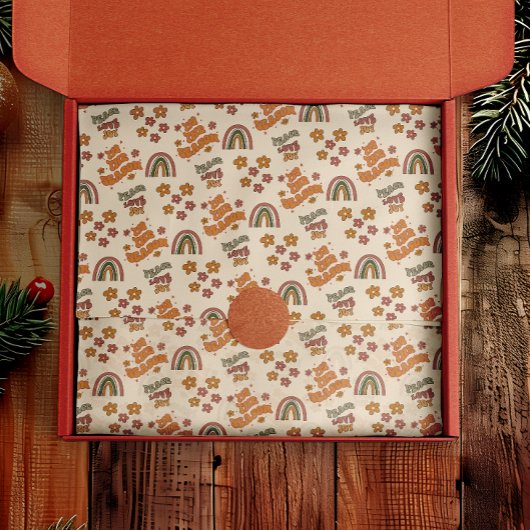 Retro Rainbow Flower Christmas 薄葉紙