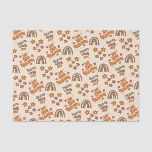 Retro Rainbow Flower Christmas 薄葉紙 (正面)