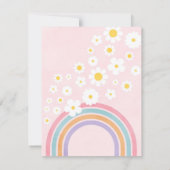Retro Rainbow Flowers Daisies Thank You Card サンキューカード (裏面)