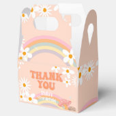 Retro Rainbow Groovy One Daisy フェイバーボックス (オープン)