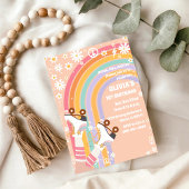 Retro Rainbow Roller Skates Invitation 招待状