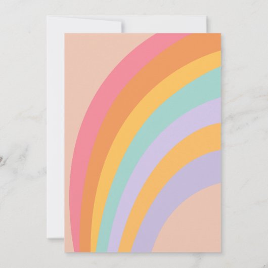 Retro Rainbow Roller Skates Invitation 招待状 (裏面)