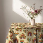 Retro Rainbow Tablecloth 60s Pastel Table Joy テーブルクロス