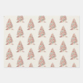 Retro Rainbow Wrapping Paper Flat Sheet Set of 3 ラッピングペーパーシート (正面3)