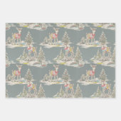 Retro Rainbow Wrapping Paper Flat Sheet Set of 3 ラッピングペーパーシート (正面)