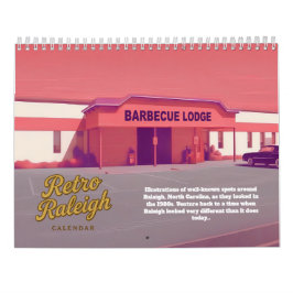 Retro Raleigh NC Calendar カレンダー
