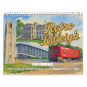Retro Raleigh NC Calendar カレンダー (カバー)