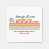 Retro Real Estate Company Open House Marketing スタンダードカクテルナプキン (正面)