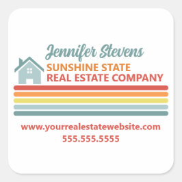 Retro Real Estate Company Realtor Marketing スクエアシール