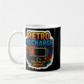 “retro Recharge – Mentally Loading…”  コーヒーマグカップ (左)