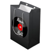 Retro Record Gift Bag ミディアムペーパーバッグ (正面アングル)