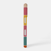 Retro Rectangle Mosaic iPhone 16ケース (右側面)