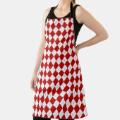 Retro Red Argyle Chef’s Apron エプロン (インサイチュ)