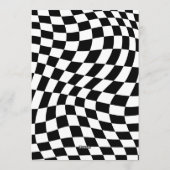 Retro Red Black Checkered 6 7 Boy 7th Birthday  招待状 (裏面)