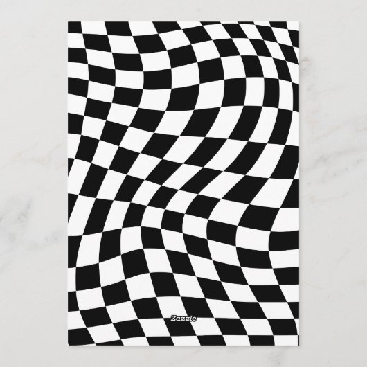 Retro Red Black Checkered 6 7 Boy 7th Birthday 招待状 (裏面)