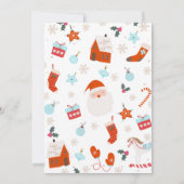 Retro Red Blue Boys Santa Baby Baby Shower 招待状 (裏面)