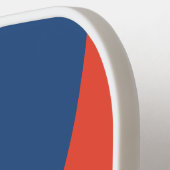 Retro Red & Blue Three Circle Stripe with Name ピックルボールラケット (左詳細)