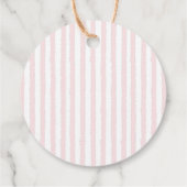 Retro Red Cherries with Pink Bow Script Thank You フェイバータグ (裏面)