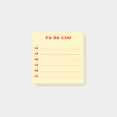 Retro Red Cherry Bullet Point To Do List Yellow ポストイット (正面)