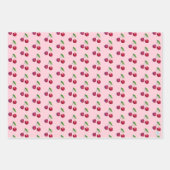 Retro Red Cherry Packaging Cute Artisan Christmas ラッピングペーパーシート (正面2)