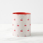 Retro Red Cherry Pattern Sweetheart Glaze マグカップ (中央)