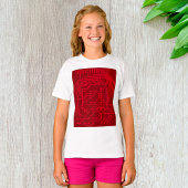 Retro Red Circuit Board Tech Pattern Tシャツ