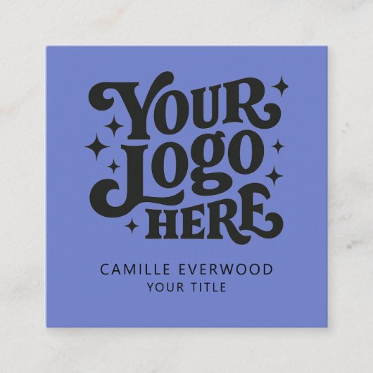 Retro Red Mustard Custom Company Logo スクエア名刺 (正面)