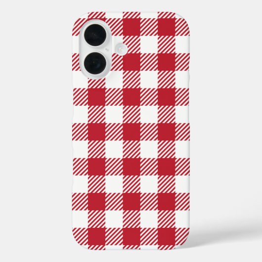 Retro Red Picnic Check Farmhouse Design Case-Mate iPhoneケース (裏面)